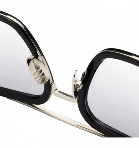 Square Tony Stark Edith Sunglasses Retro Square Eyewear Metal Frame for Men Women Sunglasses Downey Iron Man - C8192DLEXX4 $1...