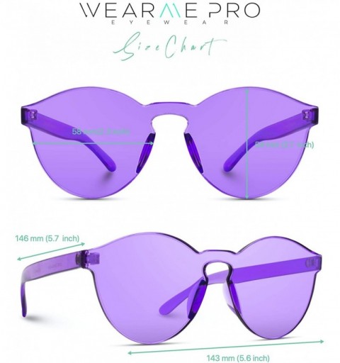 Oval Colorful One Piece Transparent Round Super Retro Sunglasses - Green - C112N759SOB $12.66