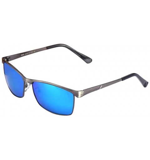 Rectangular Ultra Lightweight Rectangular Polarized Sunglasses 100% UV protection - Blue - CR18NCEZI0M $20.86