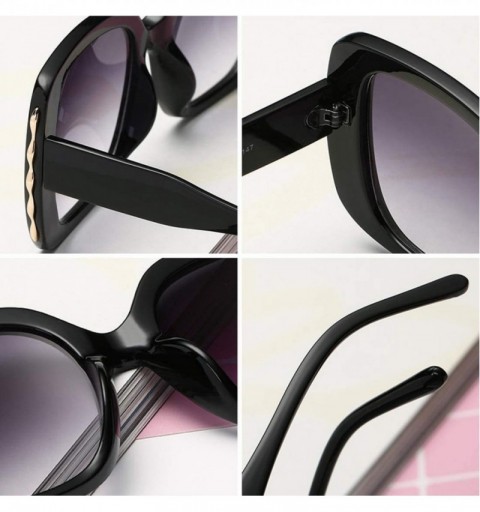 Square Sunglasses Female Sunglasses Retro Glasses Men and women Sunglasses - Leopard Print - C418LLEGGND $8.22