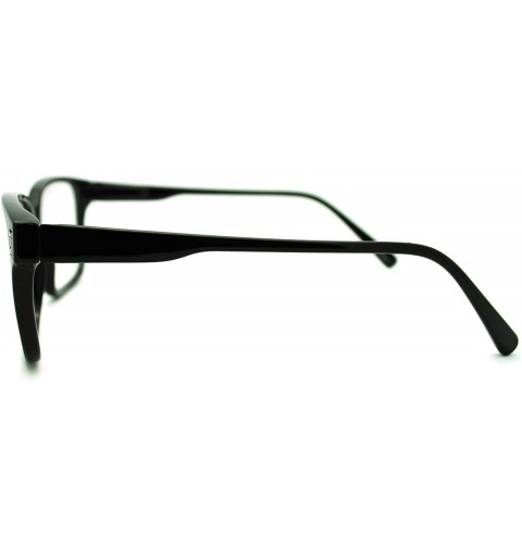 Rectangular Nerdy Square Rectangular Frame Clear Lens Eyeglasses Unisex - Black - C011LWWY729 $8.93