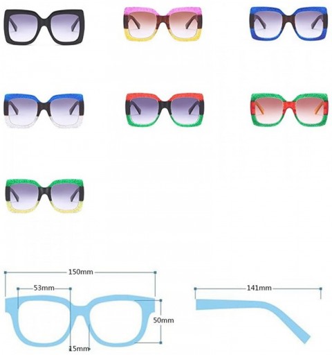 Rimless Oversized Square Sunglasses Women Multi Tinted Frame Fashion Eyewear - C4 - C218CQKALX3 $10.64