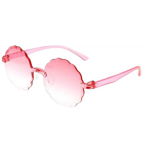 Oversized Frameless Multilateral Shaped Sunglasses One Piece Jelly Candy Colorful Unisex - C - CR190G79CQ8 $9.35