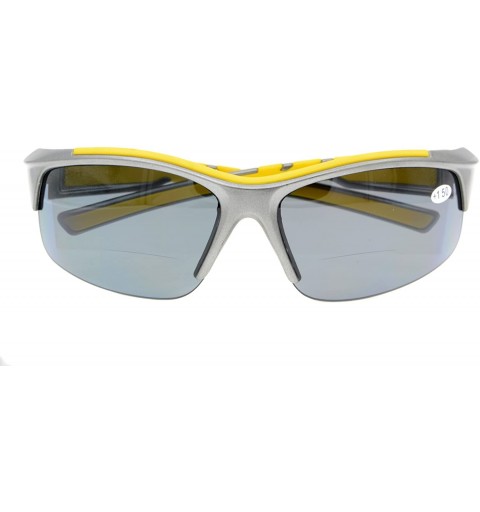 Rimless Unisex Sports Bifocal Half Rimless Sunglasses For Running Fishing - Grey - CA18CL3DOHR $23.16