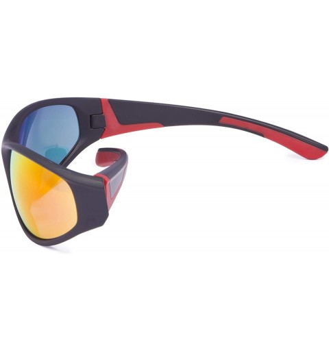 Sport Sports Bifocal Sunglasses UV 400 Protection Reading Sunglasses - Red-mirror - CC18N76QZAC $11.34