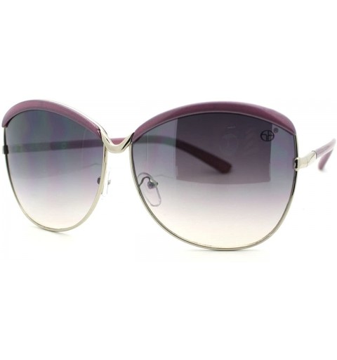 Butterfly Designer Fashion Women's Sunglasses Oversize Butterfly Frame - Purple - CG11PZ009IZ $9.11