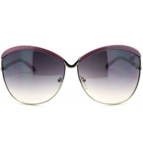 Butterfly Designer Fashion Women's Sunglasses Oversize Butterfly Frame - Purple - CG11PZ009IZ $9.11