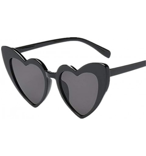 Sport Heart-shaped Sunglasses for Women - Fashion Sunglasses Heart-shaped Shades Integrated UV Glasses Eye Wear - E - CK18DQA...