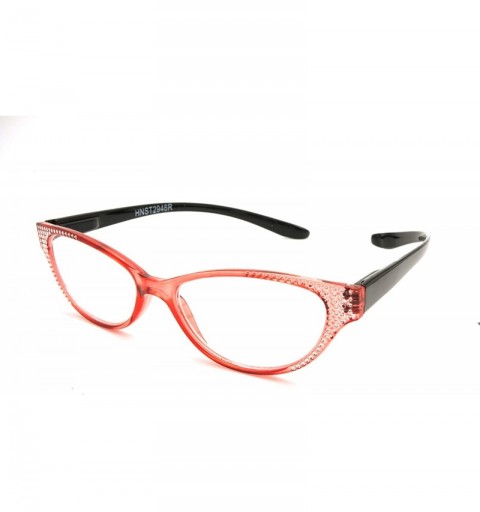 Sport Lightweight Plastic Hanging Reading Glasses Free Pouch SPRING HINGE - Crystal Red - CY17YIST5CO $30.90