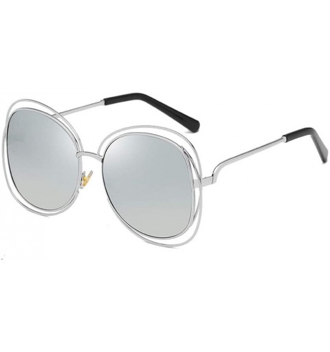 Sport Sunglasses Vintage Colored Glasses - Silver/White - CS18WGESX2R $32.63