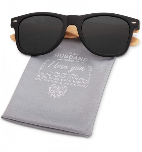Sport Engraved Custom Polarized Wood Sunglasses For Men - Wooden Frame - Genuine Polarized UV400 Lenses - For Husband - CZ18S...