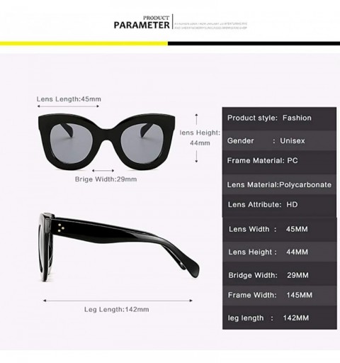 Goggle Vintage Oval Sunglasses Women-Cat Eye Owersized Lens-Fashion Leopard Eyewear - B - CX190EC6D6W $36.10