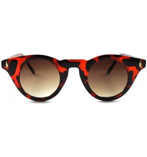 Cat Eye Classic Fashion Womens Cat Eye Round Vintage Retro 80s 90s Sunglasses - Tortoise - C118WAUOCCI $11.51