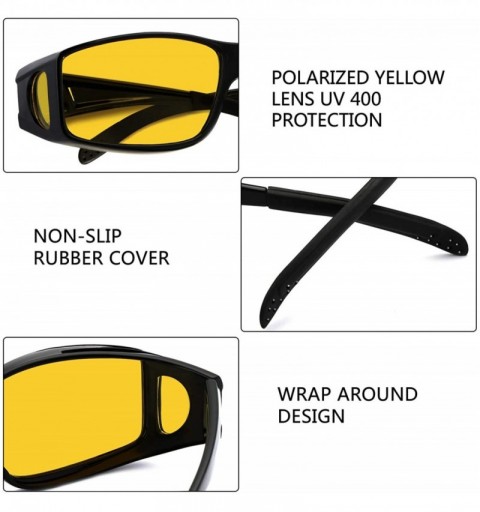 Goggle Glasses Driving Polarized Sunglasses Prescription - Night Vision / Black - CZ19744ZR29 $27.15