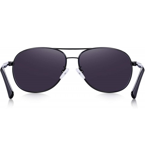 Aviator Men Classic Style Pilot Sunglasses Polarized - UV 400 Protection with case 60MM 8285 - Silver Mirror - C618N83CRMA $1...