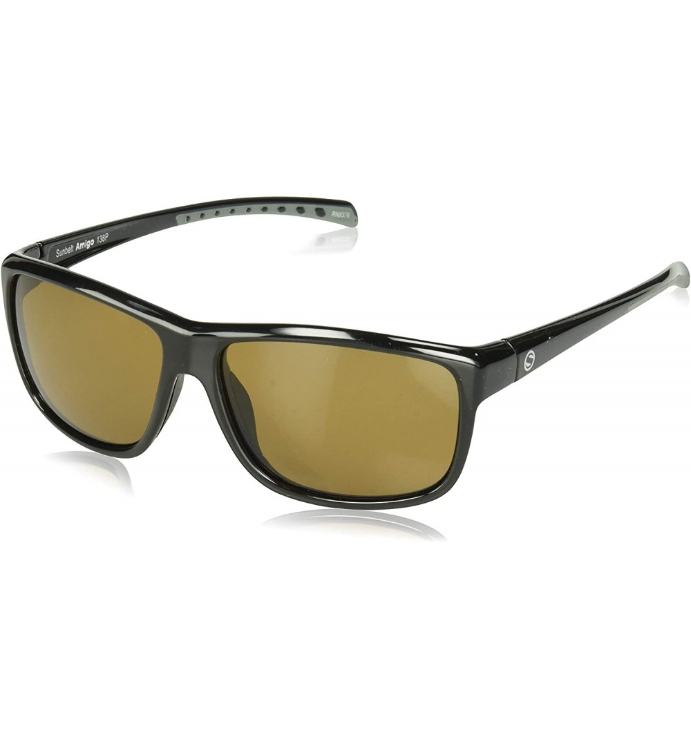 Sport Amigo Oval Sunglasses - Black - C018GNODC7C $48.26