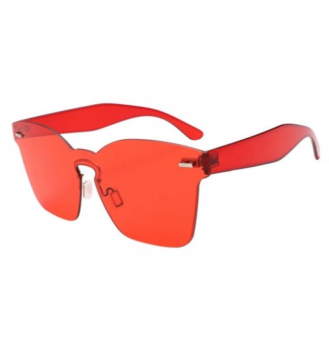 Oversized Protection Oversized Butterfly Sunglasses - Red - CJ18Q8KQHU8 $10.03