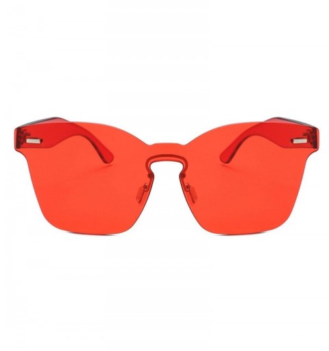 Oversized Protection Oversized Butterfly Sunglasses - Red - CJ18Q8KQHU8 $10.03