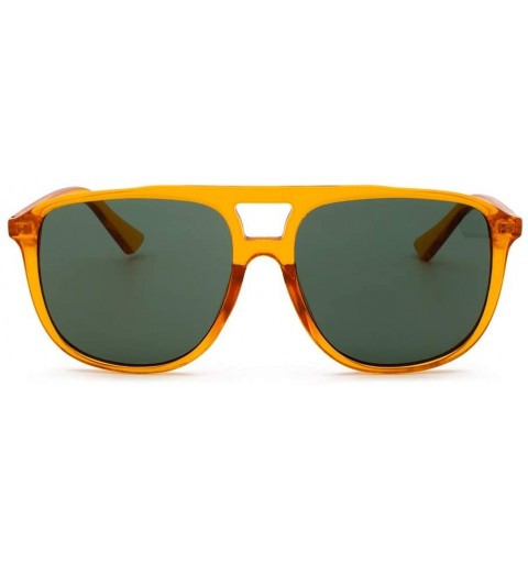 Goggle Sunglasses Polarized Gradient Mirrored - Yellow - C018UCDZM9W $10.34