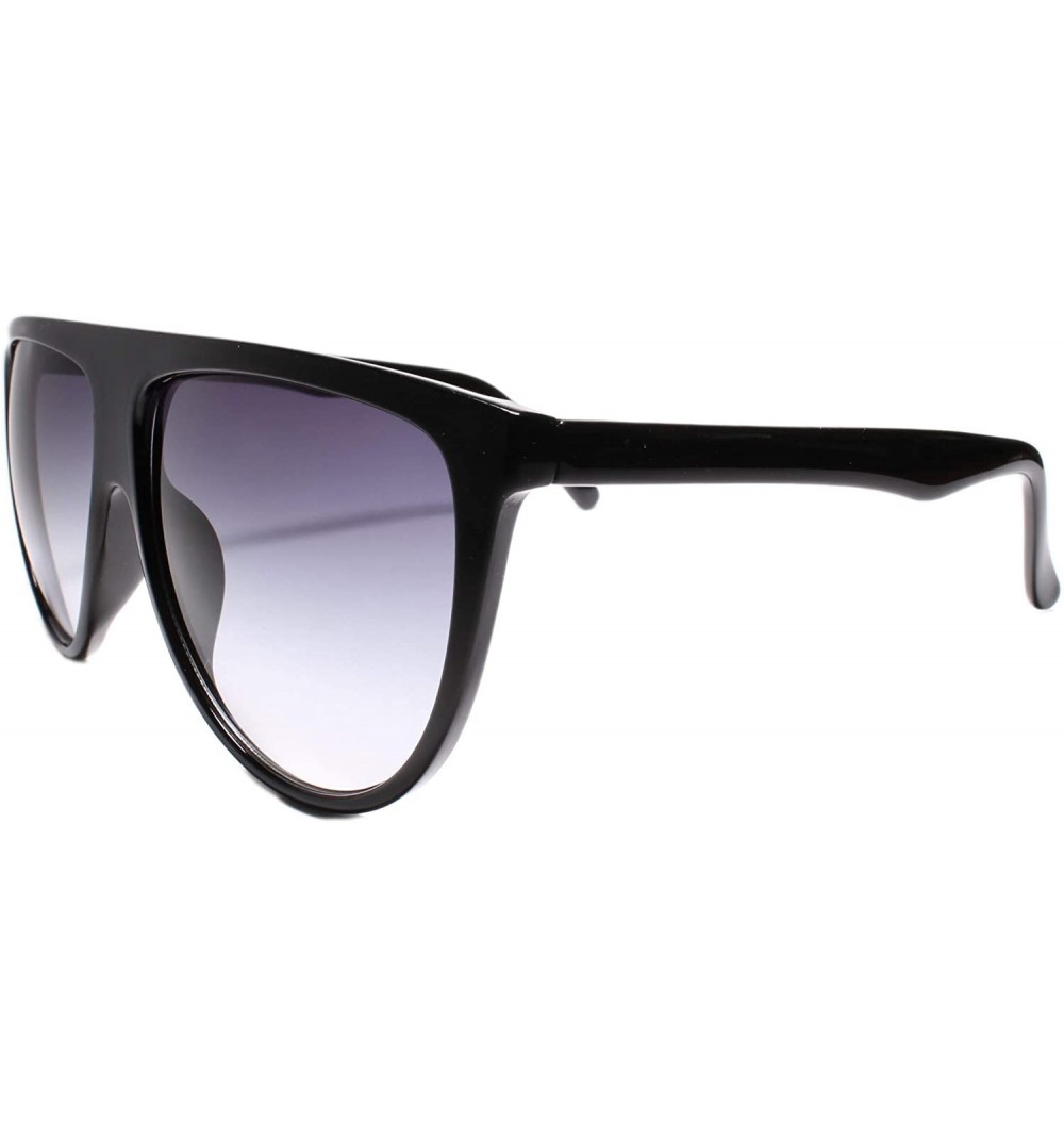 Oversized Mens Womens Vintage Retro Style Sunglasses - Black - C918W78LH5L