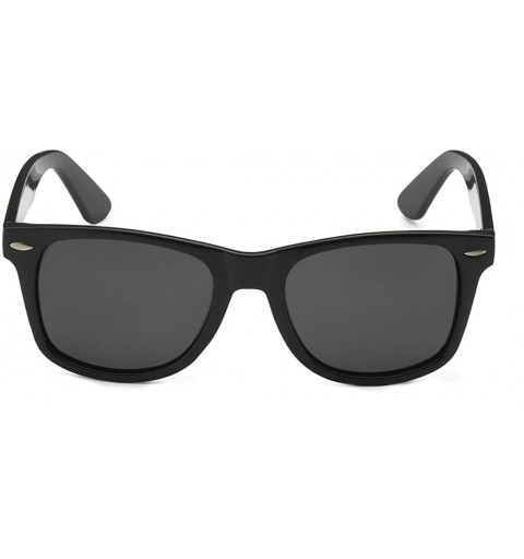 Wrap Retro Rewind Polarized Sunglasses (Black Gloss - Polarized) - CJ12K5KN50X $10.36