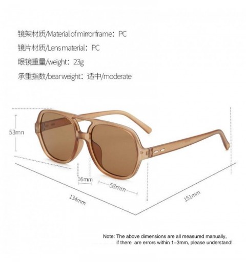 Square Ocean proof UV proof sunglasses polygonal transparent - Tea Tablets - C6190OANNQU $8.50