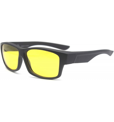Shield Fit Over Polarized Sunglasses Driving Clip on Sunglasses to Wear Over Prescription Glasses - Black-yellow - CD18SKLZ9Y...