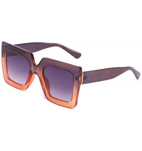 Oversized Oversized Sunglasses Transparent Outdoor - Blue - CN197TXEO6T $30.14