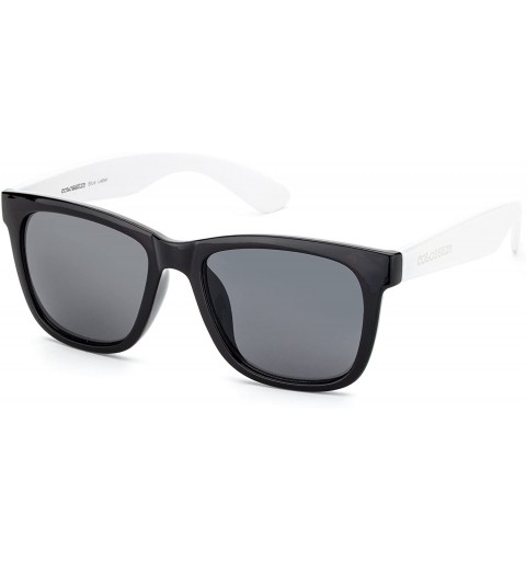 Square Linno Oversized Square Sunglasses for Men Women Coating Mirror Lens UV400 - Grey - CW18LX50C92 $14.26