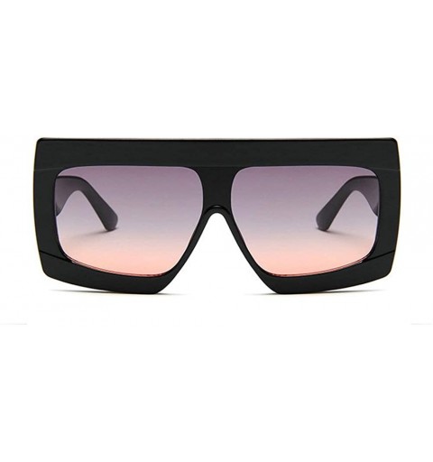 Oversized Futuristic Oversize Sunglasses Mirrored Fashion - Pink&gray - C018RQAMS98 $10.91