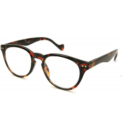 Sport schoolboy fullRim Lightweight Reading Glasses - Medium Shiny Dark Tortoise - CM187398HYK $12.50