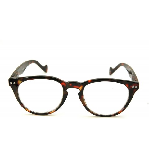 Sport schoolboy fullRim Lightweight Reading Glasses - Medium Shiny Dark Tortoise - CM187398HYK $12.50