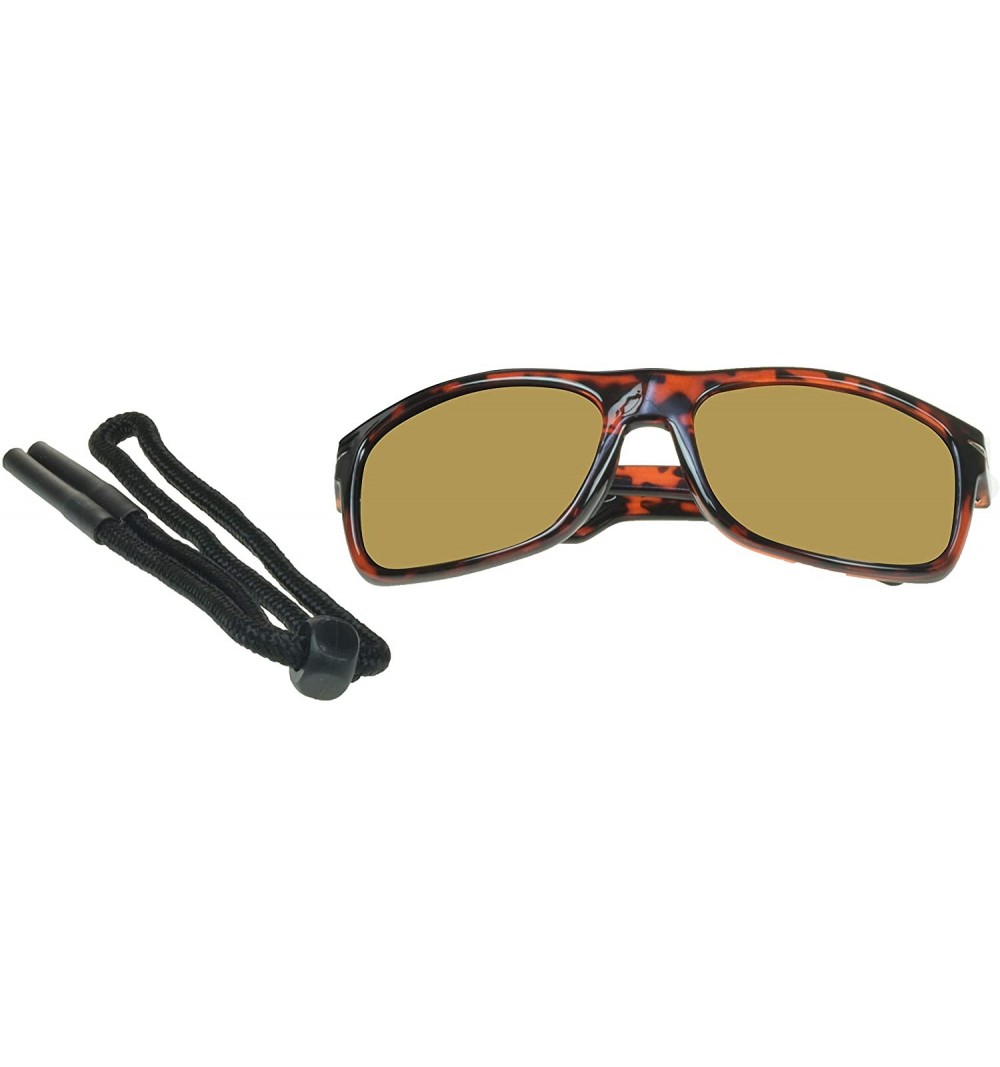 Rectangular Floating Polarized Sunglasses with Retainer for Fishing- Boating. Waterski- Jetski and Water Activities. - CM190R...