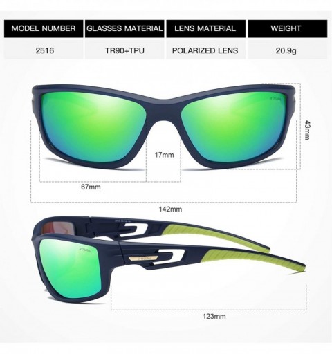 Sport Polarized Driving Sunglasses TR90 Unbreakable Frame for Men Women Running Cycling FDA Approved - Green - C318LW7EDOM $1...