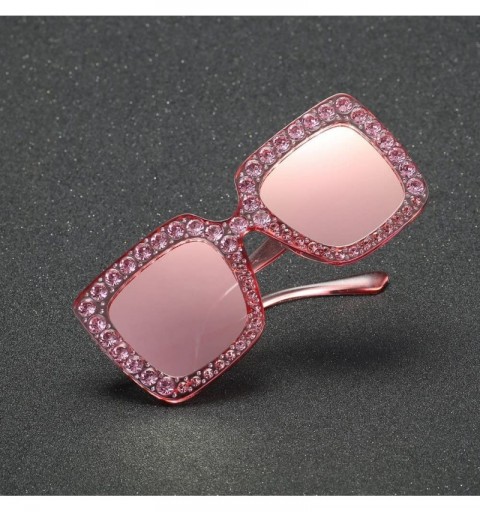 Sport Womens Fashion Rhinestones Quadrate Metal Frame Classic Sunglasses - Multicolor C - C6196X6TKX6 $10.06