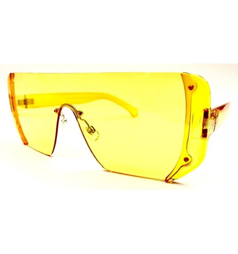 Square NEW MODEL 2018!!! New OVERSIZED Women Sunglasses Flat Top Square - Yellow Sun - CJ18CZATHQ8 $8.25