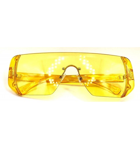 Square NEW MODEL 2018!!! New OVERSIZED Women Sunglasses Flat Top Square - Yellow Sun - CJ18CZATHQ8 $8.25