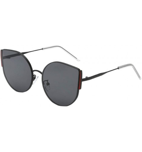 Wrap Metal sunglasses Tinted Eyewear Polarized Sunglasses Man Women Sunglasses - Red - C118TM4NYQI $20.28