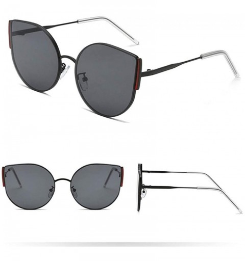 Wrap Metal sunglasses Tinted Eyewear Polarized Sunglasses Man Women Sunglasses - Red - C118TM4NYQI $10.36