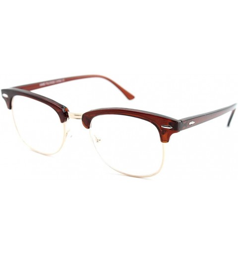 Square Babo" Slim Oval Style Celebrity Fashionista Pattern Temple Reading Glasses Vintage - 9053 Brown - CZ11Z4A240B $10.34