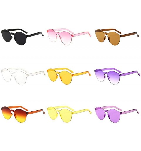 Round Unisex Fashion Candy Colors Round Outdoor Sunglasses Sunglasses - C4199S60DEY $20.42