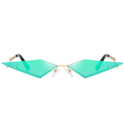 Oval Sunglasses Colorful Vintage Eyewear Glasses - Green - CU196MI9KK7 $8.18