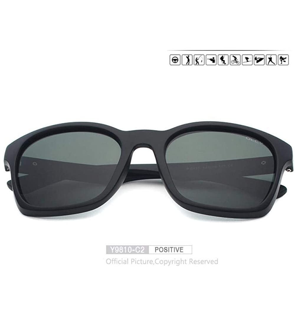 Aviator Retro Polarized Sunglasses Men Womens Brand Designer Sun Glasses Y9810 C1 BOX - Y9810 C2 Box - CK18XGEOMHK $18.38