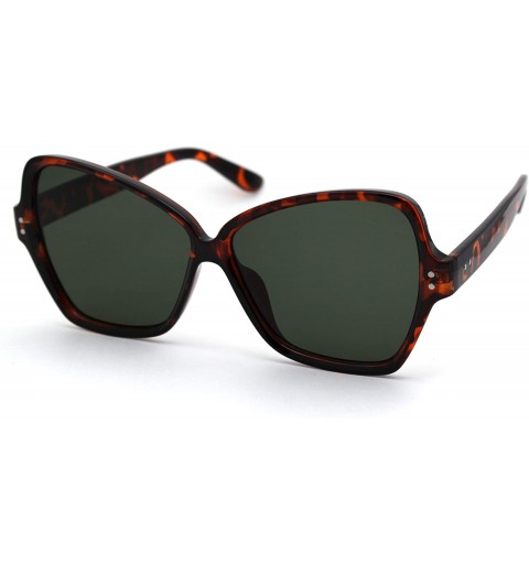 Butterfly Womens Designer Style Plastic Bow Shape Butterfly Sunglasses - Tortoise Green - C018Y6Y7Y4O $9.53
