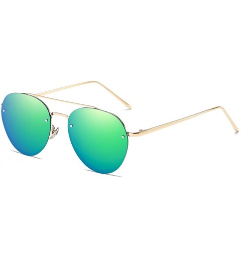 Rimless Sunglasses Unisex Polarized 100% UV Blocking Fishing and Outdoor Climbing Driving Glasses Metal Rimless Round - CJ18W...