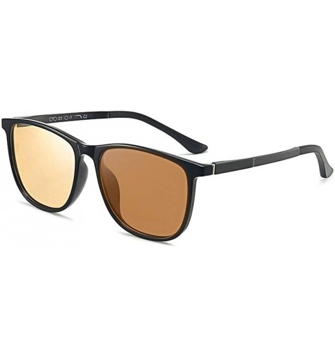 Square Ultralight Photochromic Sunglasses Polarized Discoloration - Brown - CN18Z0H893E $12.33