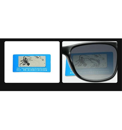 Square Ultralight Photochromic Sunglasses Polarized Discoloration - Brown - CN18Z0H893E $12.33