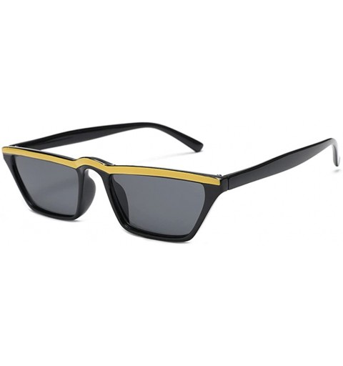 Square retro square sunglasses personality small frame glasses - C6 - C318CY8ZKHQ $26.95