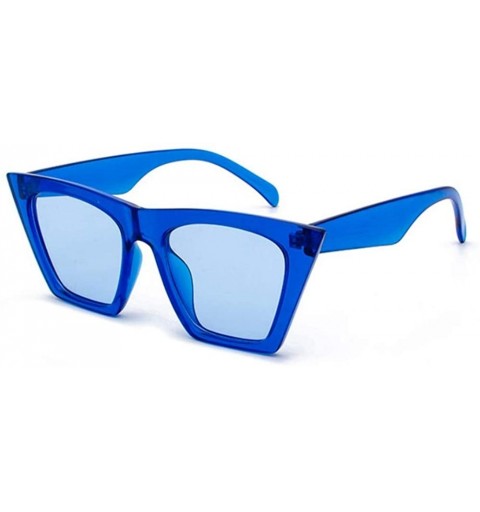 Cat Eye sunglasses glasses Personalized Colorful versatile - Clear Blue - CR190RGS5MT $22.45
