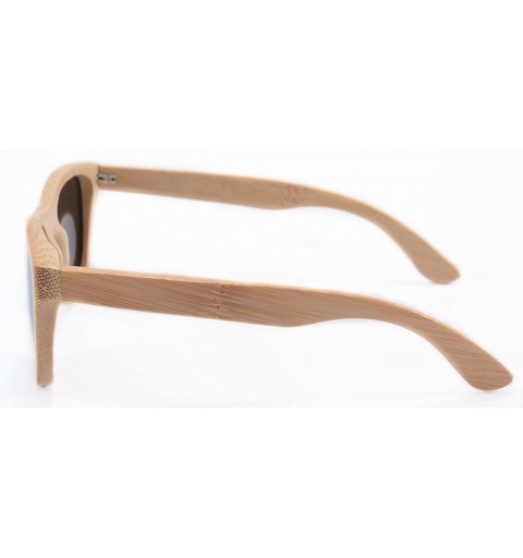 Wayfarer Genuine Handmade Wood Sunglasses Anti-glare Polarized Bamboo Layer UV400 Glasses-Z6016 - Bamboo Nature - CI128772GVZ...